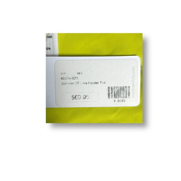 Seafolly US 6 Summer of Love Hipster Bikini Bottom Yellow Floral Swim Wild Lime - Picture 8 of 10